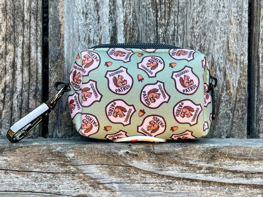 Squirrel Patrol Dog Poop Bag Holder – Sage Woodland Animal Recycled Waste Bag Dispenser