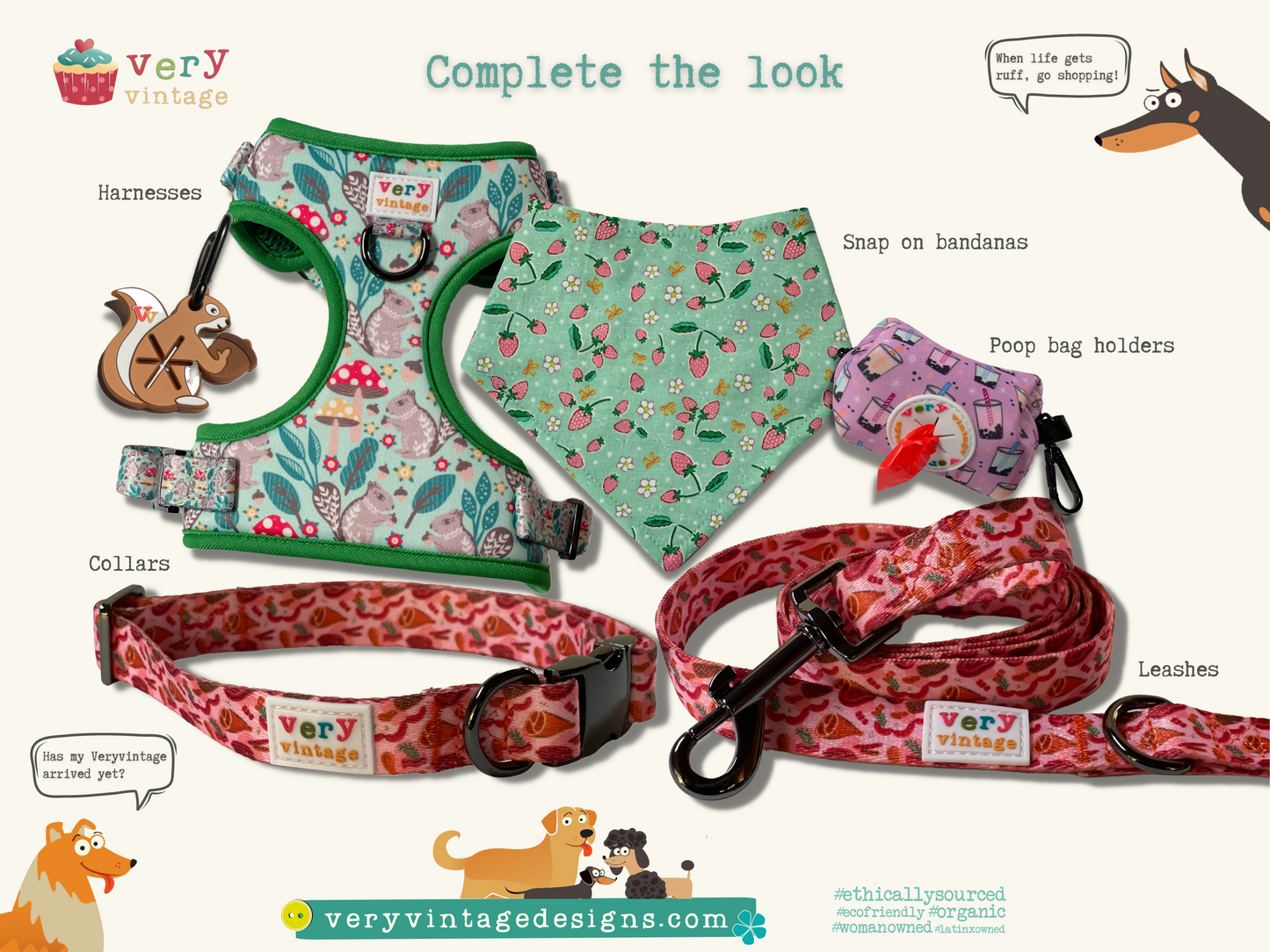 Daisy Chain - Organic Cotton Dog & Cat Collars - Handmade in the USA