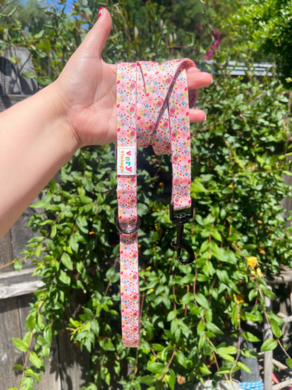 Garden Party Dog Leash – Pink Floral Lead – Recycled & Eco-Friendly