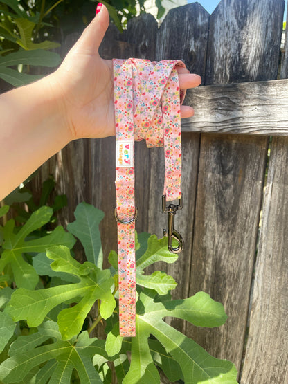 Garden Party Dog Leash – Pink Floral Lead – Recycled & Eco-Friendly