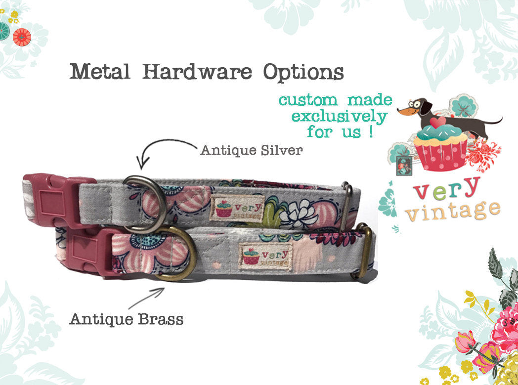Tropical Garden - Organic Cotton Dog & Cat Collars - Handmade in the USA
