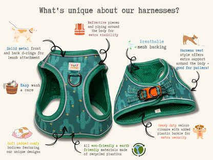 Cactus - Eco-Friendly Step In Harness Vest - Small Dog & Cat Harness