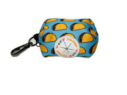Taco Tuesday Dog Poop Bag Holder – Blue Mexican Food Recycled Waste Bag Dispenser