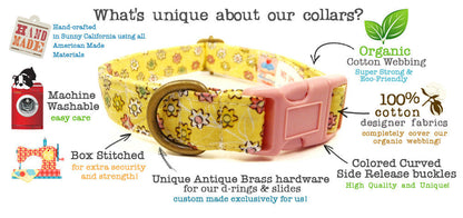 Groovy Chick - Organic Cotton Dog & Cat Collars - Handmade in the USA